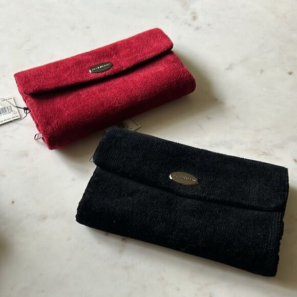 new Vintage Liz Claiborne festive chenille like fabric clutch wallet bags - Picture 1 of 7